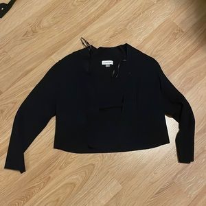 Navy Blue Cropped Calvin Klein Cardigan!